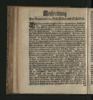 Beschreibung Der Illumination, ...