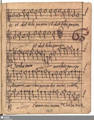 65. Anonymus: Verba mea auribus