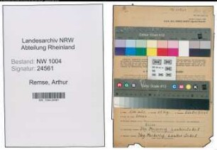Entnazifizierung Arthur Remse , geb. 05.05.1911 (Grubenarbeiter)