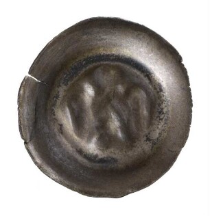 Münze, Hohlpfennig, 1. Hälfte 14. Jh.