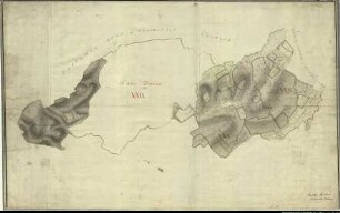 Landesaufnahme des Fürstbistums Osnabrück V Amt Iburg Bl. 17 d Kirchspiel: Borgloh Feldmarken: Borgloh, Bruchmark Ortschaften: Borgloh, Wellendorf, Ebbendorf, Uphöfen, Allendorf, Eppendorf Reinkarte Teil 4: Uphöfen, Dratum Ausf.-Art: Farbige Zeichnung auf Karton, auf Leinen aufgezogen Herst.: Johann Wilhelm Du Plat Herst.: H.R. Brockmann (Direktion: Johann Wilhelm Du Plat) Format: ca. 70 x 110 cm Maßstab: 1 : 3 840