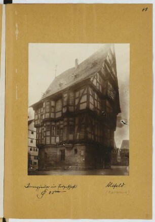 Rathaus, Alsfeld: Ansicht (aus: Skizzen- und Fotoalbum 19)