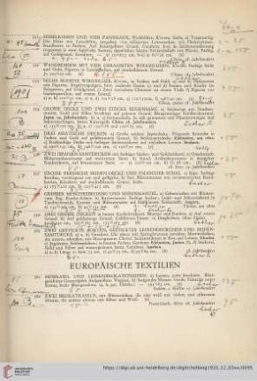 Europäische Textilien (Nr. 561-570)