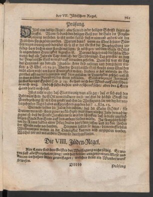 Die VIII. Jüden-Regel