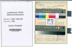 Entnazifizierung Elisabeth Lauda , geb. 23.03.1914 (Naeherin)
