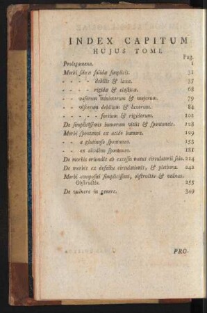 Index Capitum Hujus Tomi