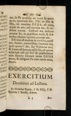 165-178, Exercitium Decubituri ad Lectum