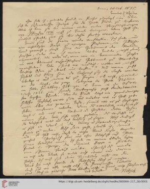 Korrespondenz Karl Immanuel Nitzsch / Carl Ullmann: Brief von Karl Immanuel Nitzsch an Carl Ullmann
