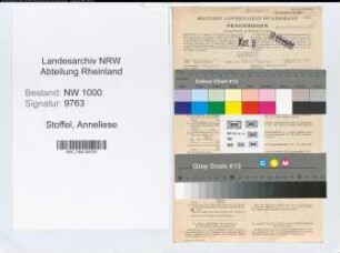 Entnazifizierung Anneliese Stoffel, geb. 13.09.1921 (Stenotypistin)