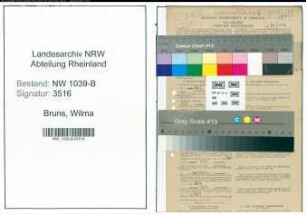 Entnazifizierung Wilma Bruns , geb. 07.07.1922 (Lehrerin)