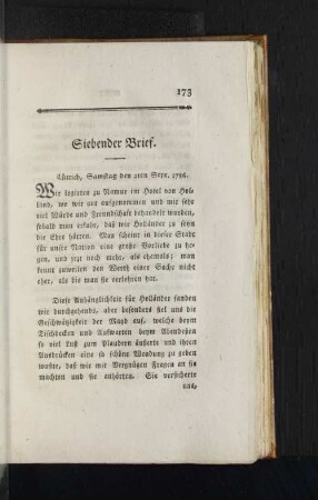 Siebender Brief.