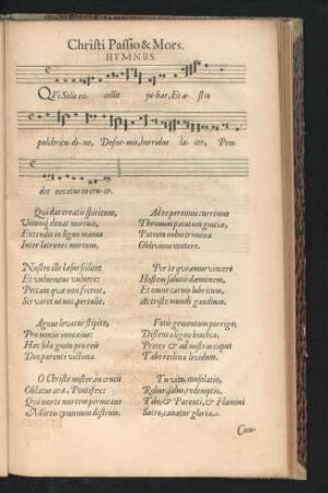 Christi Passio & Mors. Hymnus.