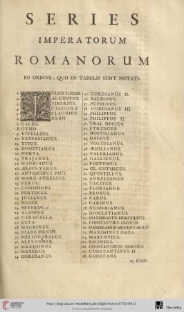 Series imperatorum Romanorum