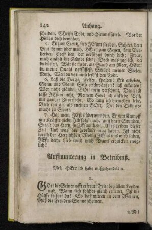 Auffmunterung in Betrübniß.