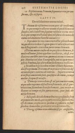 Caput IV. De resolutione textus mixti.