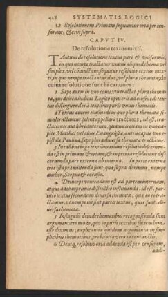 Caput IV. De resolutione textus mixti.