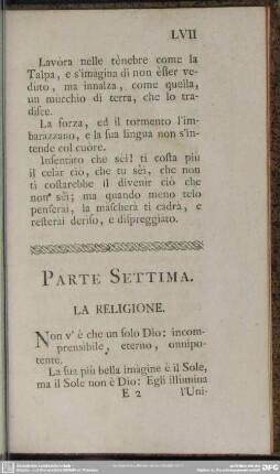 Parte Settima. La Religione