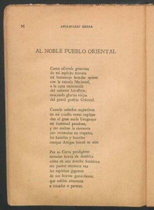 Al noble pueblo Oriental