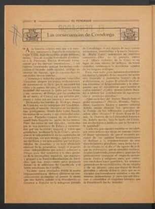 Las consecuencias de Covadonga