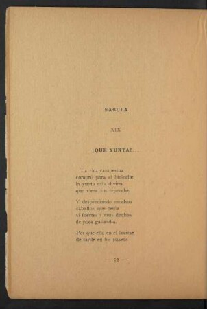 Fábula XIX - ¡Que yunta!...