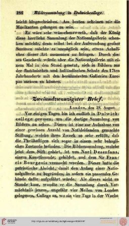 Zweiundzwanzigster Brief