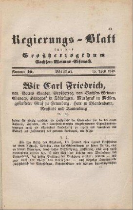 Nr. 10 : 15. April 1848