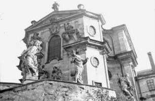 Kuks / Kukus (Tschechien), Schloss, Schlosskirche (Spitalkirche), Plastiken von Matthias Bernhard Braun