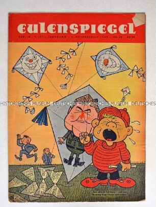 Satirezeitschrift "Eulenspiegel" mit Titel zur Fibag-Affäre um Bundesverteidigungsminister Franz Josef Strauß