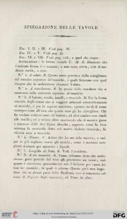 Spiegazione delle tavole