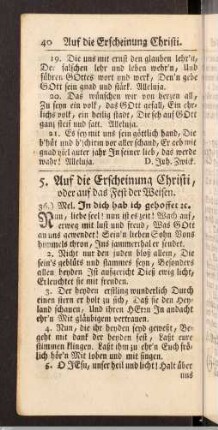 Auf die Erscheinung Christi.