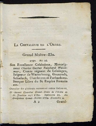 Le Chevalerie de L'Ordre