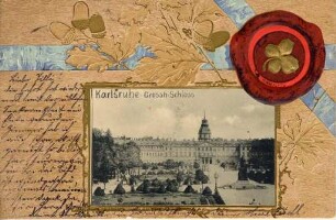 Postkartenalbum. "Karlsruhe Grossh. Schloss". Schloss