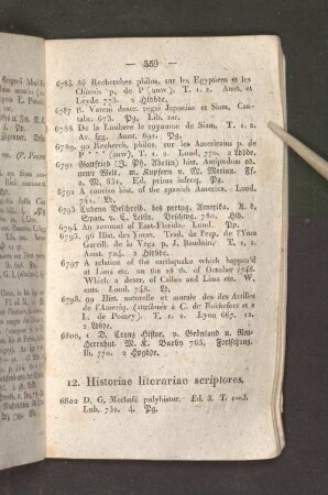 12. Historiae literariae scriptores.