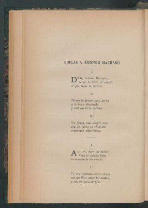 Coplas a Antonio Machado