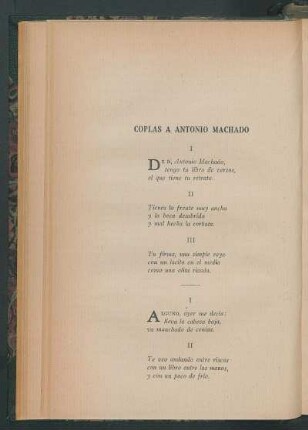 Coplas a Antonio Machado