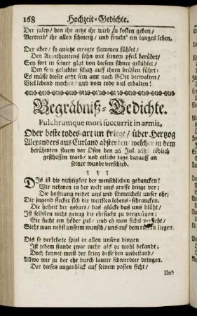 Begräbniß-Gedichte.