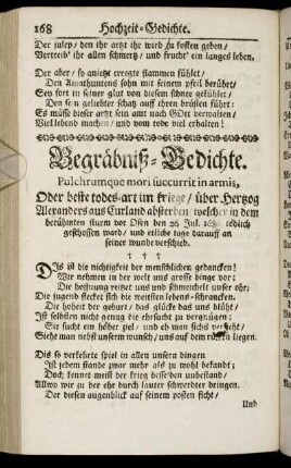 Begräbniß-Gedichte.