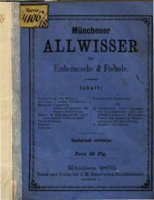 Münchener Allwisser für Einheimische & Fremde
