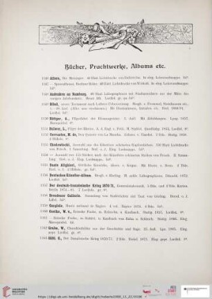 Bücher, Prachtwerke, Albums etc. (Nr. 1146-1196)