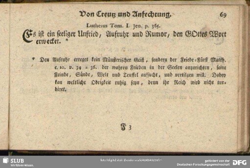 [Von Creutz und Anfechtung]