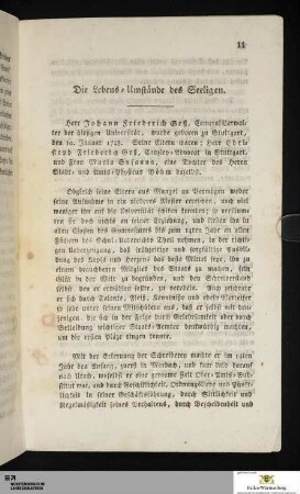 Die Lebens-Umstände des Seeligen