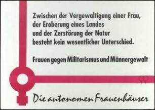 Frauen gegen Militarismus und Männergewalt