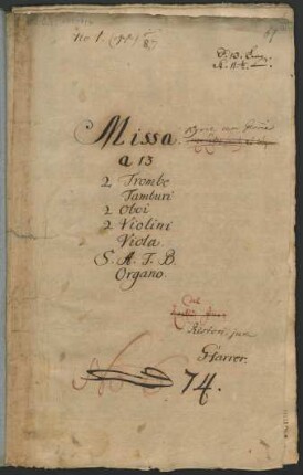 Messen; V (4), orch, bc; D-Dur