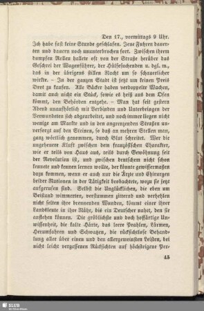 Den 17., vormittags 9 Uhr