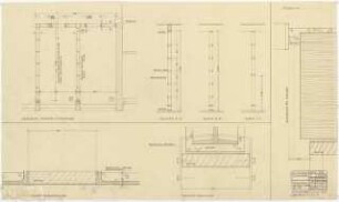 GDF Wüstenrot, Ludwigsburg Innenausbau: Trennwände Teeküche, Garderobe: Grundriss 1:20, Details 1:1