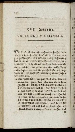 XVII. Abschnitt. Von Erbsen, Linsen und Wicken.