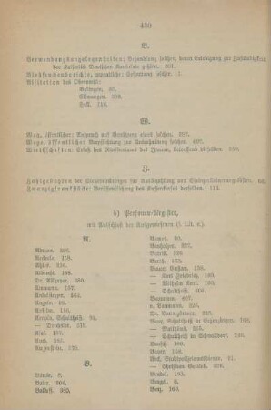 b) Personen-Register, mit Ausschluß der Ausgewiesenen (s. Lit. c.).