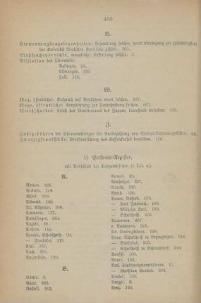 b) Personen-Register, mit Ausschluß der Ausgewiesenen (s. Lit. c.).