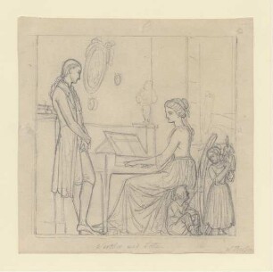 "Werther und Lotte". Werther und Lotte am Klavier