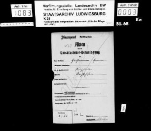 Güthermann, Hermann; Viehhändler *08.02.1870 Güthermann, Clara geb. Friedmann 1942 ausgewandert in die USA Wohnort: Archshofen